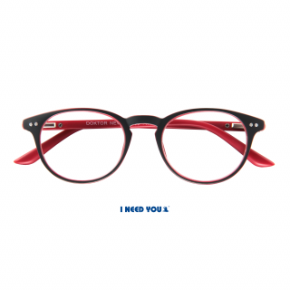 DOKTOR NEW brýle na čtení šedočervená Dioptrie: +1.00