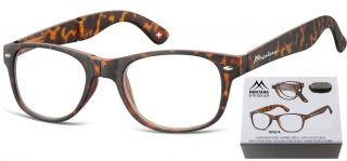 MFR61A skládací brýle na čtení hnědá želvovina Dioptrie: +1.00