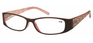 MR9A dámské brýle na čtení hnědooranžová Dioptrie: +2.00