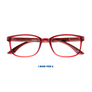 RAINBOW brýle na čtení tmavě červená Dioptrie: +1.00