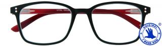 VITAL brýle na čtení černočervená Dioptrie: +1.00