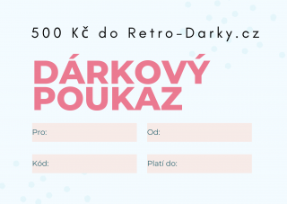 Dárkový poukaz emailem 500 Kč