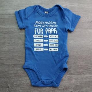body kr.rukáv modré s nápisy vel 62