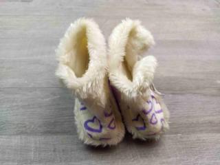 capáčky chlupatkové bílofialové se srdíčky 13cm