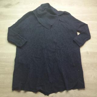 kabát svetrový tmavě modrý se vzorem vel XL