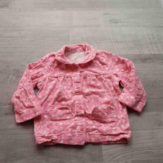 kabátek od pyžama růžový s květy GEORGE vel 74 (pyžamo GEORGE)