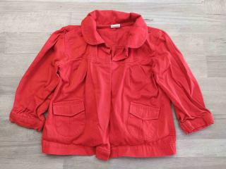 kabátek plátěný červený vel 134