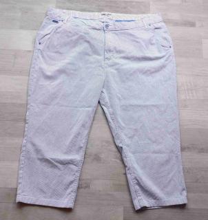 kalhoty bílomodré pruhované ¾ MARKSSPENCER vel 5XL (kalhoty MARKSSPENCER)