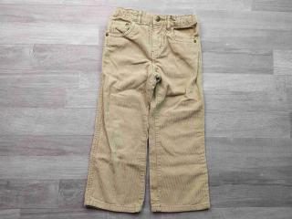 kalhoty manžestrové béžové LUPILU vel 98/104 (kalhoty LUPILU)