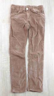 kalhoty manžestrové hnědé s kamínky vel 116