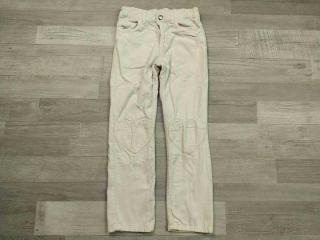 kalhoty manžestrové krémové se srdíčky HM vel 128 (kalhoty HM)
