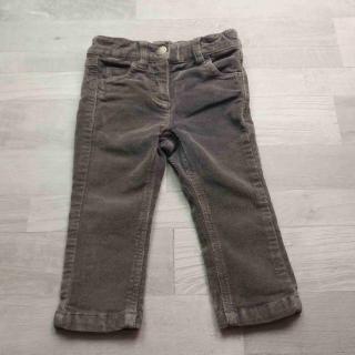 kalhoty manžestrové šedostříbné skinny BENETTON vel 80 (kalhoty BENETTON)