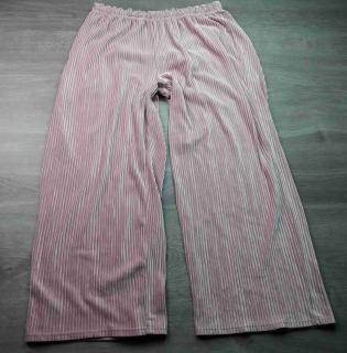 kalhoty od pyžama semišové růžové žebrované FF vel XL (pyžamo FF)