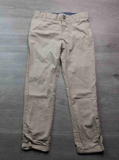 kalhoty plátěné béžové HM vel 116 (kalhoty HM)