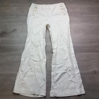 kalhoty plátěné bílé s knoflíky ATMOSPHERE vel M (kalhoty ATMOSPHERE)