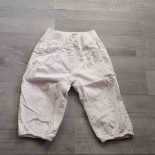 kalhoty plátěné ¾ bílé vel 104
