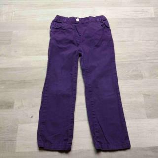 kalhoty plátěné fialové se srdíčkem na zadní kapse LUPILU vel 104 (kalhoty LUPILU)