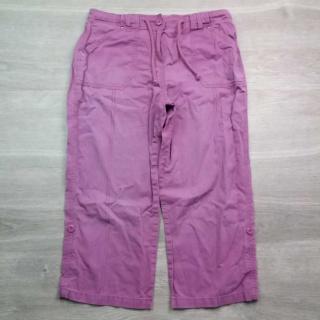 Kalhoty ¾ plátěné fialové vel XS