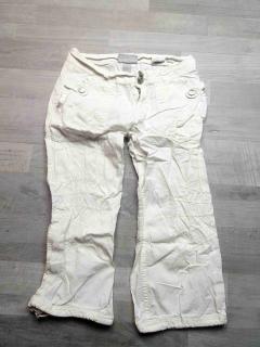 Kalhoty ¾ plátěné kostičkované bílé HM vel 146 (kalhoty HM)