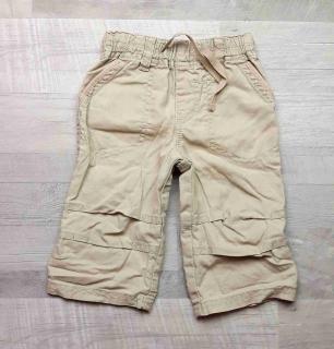 kalhoty plátěné prošívané béžové NEXT vel 74 (kalhoty NEXT)