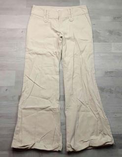 kalhoty plátěné prošívané béžové vel XS
