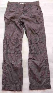 kalhoty plátěné tmavě šedé vel XS