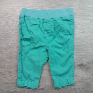 kalhoty plátěné zelené s úpletem TOPOMINI vel 56 (kalhoty TOPOMINI)