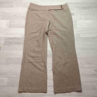 kalhoty společendké proužkované hnědé MARKSSPENCER vel L (kalhoty MARKSSPENCER)