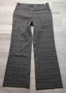 kalhoty společenké kostkované šedé NEW LOOK vel M (kalhoty NEW LOOK)