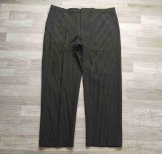 kalhoty společenské proužkované tmavě šedé MARKSSPENCER vel XL (kalhoty MARKSSPENCER)