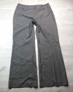 kalhoty společenské šedé vzorované vel M