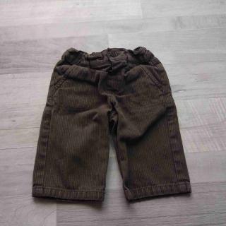 kalhoty tmavě hnědé s proužky NEXT vel 68 (kalhoty NEXT)