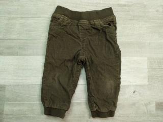 kalhoty zateplené manžestrové tmavě hnědé CA vel 74 (kalhoty CA)