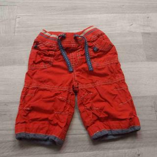 kalhoty zateplené plátěné červené prošívané vel 68