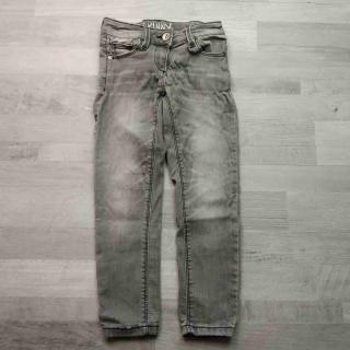 kalhoty žíhané šedé slim NEXT vel 116 (kalhoty NEXT)