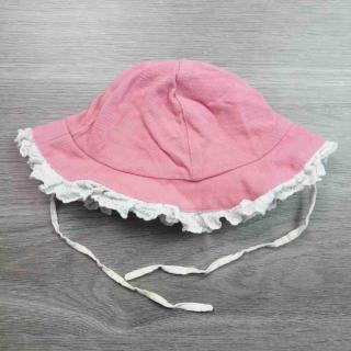 klobouček růžový s krajkou vel 68