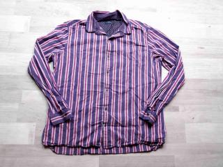 košile dl.rukáv fialovorůžová pruhovaná NEXT vel XL (košile NEXT)