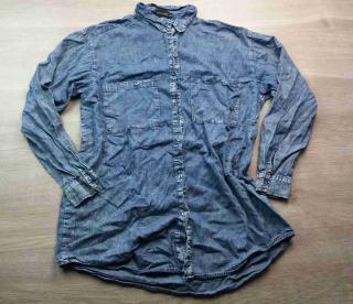 košile dl.rukáv modrá žíhaná riflová vel M/L