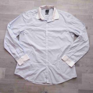 košile dl.rukáv proužkovaná bílomodrá  vel XL