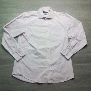 košile dl.rukáv společenská kostkovaná bílorůžová vel M