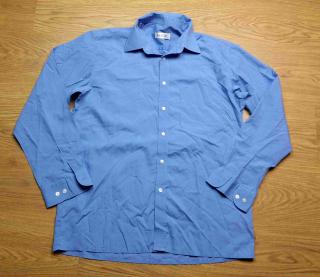 košile dl.rukáv společenská modrá vel XL