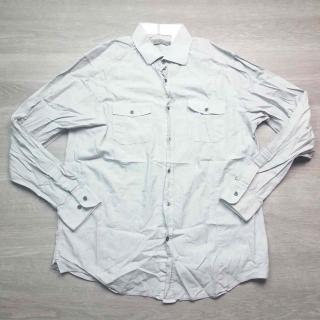 košile dl.rukáv společenská proužkovaná šedobílá vel XL