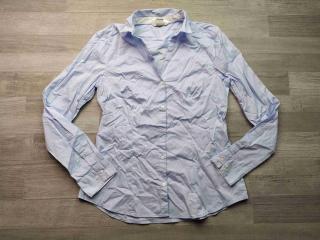 košile dl.rukáv společenská žíhaná světle modrá  HM vel S (košile HM)