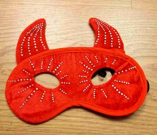 kostým čertice maska červená vel UNI