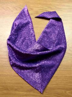 kostým šátek fialový třpytivý