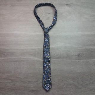 kravata tmavě modrá s kvítky TOPMAN (kravata TOPMAN)