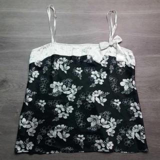 noční košilka šedobílá s květy a mašlí GEORGE vel XL (košilka GEORGE)