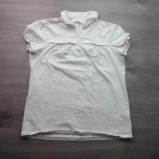 polotričko kr.rukáv bílé s ozdobnými lemy MARKSSPENCER vel 164 (tričko MARKSSPENCER)