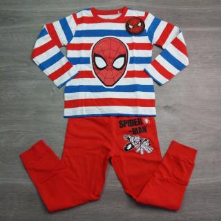 pyžamo bíločervené s pruhy Spiderman  vel 110