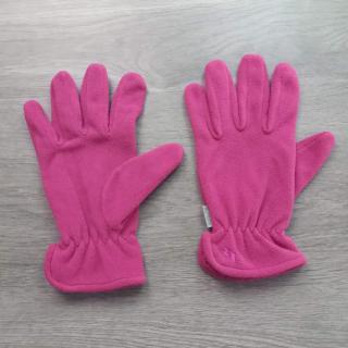 rukavice dámské fleesové tmavě růžové vel XL